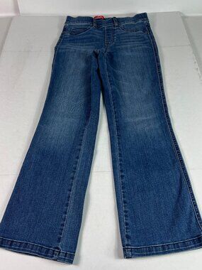 Spanx Jean Women 26x26* Pull On Kick Flare Mid Rise Blue Denim Tag SP #20541R